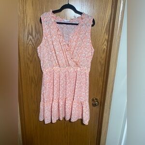 LC Lauren Conrad pink floral print dress